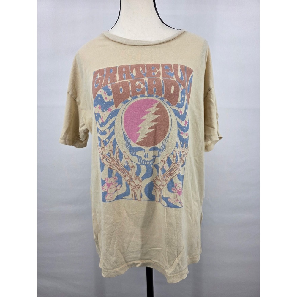 American Eagle Grateful Dead Band Tee Cream Graphic T-Shirt XS/S